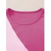 imageVerdusa Womens Color Block Drawstring Ruched Ribbed Mini Tank Bodycon DressPink