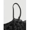 imageVerdusa Womens Floral Print Mesh Lettuce Trim Sleeveless Bodycon Long Cami DressBlack