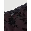 imageVerdusa Womens Floral Print Mesh Lettuce Trim Sleeveless Bodycon Long Cami DressRed