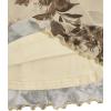 imageVerdusa Womens Lettuce Trim Floral Print Mesh Sleeveless A Line Short Cami DressBeige