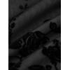 imageVerdusa Womens Lettuce Trim Floral Print Mesh Sleeveless A Line Short Cami DressBlack Multi