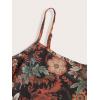 imageVerdusa Womens Lettuce Trim Floral Print Mesh Sleeveless A Line Short Cami DressRed