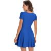 imageVerdusa Womens Surplice Neck Short Sleeve Mini Wrap A Line Fit and Flare DressBlue