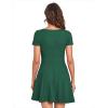 imageVerdusa Womens Surplice Neck Short Sleeve Mini Wrap A Line Fit and Flare DressGreen