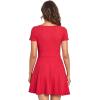 imageVerdusa Womens Surplice Neck Short Sleeve Mini Wrap A Line Fit and Flare DressRed