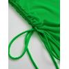 imageVerdusa Womens Swimsuit Mesh Cover Up High Split Drawstring Bikini Long DressGrass Green