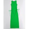 imageVerdusa Womens Swimsuit Mesh Cover Up High Split Drawstring Bikini Long DressGrass Green