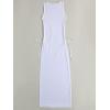 imageVerdusa Womens Swimsuit Mesh Cover Up High Split Drawstring Bikini Long DressWhite Mesh