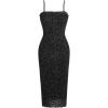 imageVerdusa Womens Floral Print Mesh Lettuce Trim Sleeveless Bodycon Long Cami DressBlack