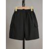 imageVerdusa Boys Casual Elastic Waist Cargo Shorts with Side PocketsBlack