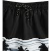 imageVerdusa Mens Floral Print Drawstring Elastic Waist Swim Trunks Summer Beach ShortsBlack