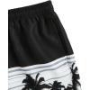 imageVerdusa Mens Floral Print Drawstring Elastic Waist Swim Trunks Summer Beach ShortsBlack