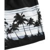 imageVerdusa Mens Floral Print Drawstring Elastic Waist Swim Trunks Summer Beach ShortsBlack