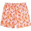 imageVerdusa Mens Floral Print Drawstring Elastic Waist Swim Trunks Summer Beach ShortsFloral Orange