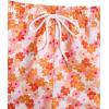 imageVerdusa Mens Floral Print Drawstring Elastic Waist Swim Trunks Summer Beach ShortsFloral Orange