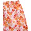 imageVerdusa Mens Floral Print Drawstring Elastic Waist Swim Trunks Summer Beach ShortsFloral Orange