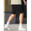 imageVerdusa Mens High Waist Straight Leg Casual Solid Denim ShortsBlack