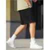 imageVerdusa Mens High Waist Straight Leg Casual Solid Denim ShortsBlack