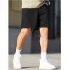 imageVerdusa Mens High Waist Straight Leg Casual Solid Denim ShortsBlack