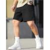 imageVerdusa Mens High Waist Straight Leg Casual Solid Denim ShortsBlack