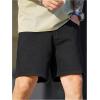 imageVerdusa Mens High Waist Straight Leg Casual Solid Denim ShortsBlack