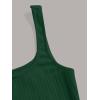 imageVerdusa Womens Casual Sleeveless Square Neck High Waist Rib Knit Tank Long DressDark Green