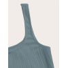imageVerdusa Womens Casual Sleeveless Square Neck High Waist Rib Knit Tank Long DressDusty Blue