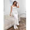 imageVerdusa Womens Casual Sleeveless Square Neck High Waist Rib Knit Tank Long DressSolid White