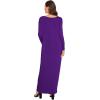 imageVerdusa Womens Long Sleeve Pocketed Loose Long Lounge Maxi DressDark Purple