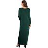 imageVerdusa Womens Long Sleeve Pocketed Loose Long Lounge Maxi DressGreen