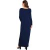 imageVerdusa Womens Long Sleeve Pocketed Loose Long Lounge Maxi DressNavy