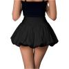 imageVerdusa Womens Pleated Bubble Skirt Y2K Elastic High Waisted Puffy Skorts ShortsBlack