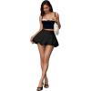 imageVerdusa Womens Pleated Bubble Skirt Y2K Elastic High Waisted Puffy Skorts ShortsBlack