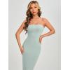imageVerdusa Womens Strapless Sleeveless Split Back Long Bodycon Tube DressMint Green