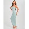 imageVerdusa Womens Strapless Sleeveless Split Back Long Bodycon Tube DressMint Green