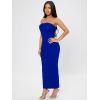 imageVerdusa Womens Strapless Sleeveless Split Back Long Bodycon Tube DressRoyal Blue