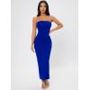 imageVerdusa Womens Strapless Sleeveless Split Back Long Bodycon Tube DressRoyal Blue