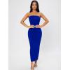 imageVerdusa Womens Strapless Sleeveless Split Back Long Bodycon Tube DressRoyal Blue