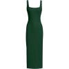 imageVerdusa Womens Casual Sleeveless Square Neck High Waist Rib Knit Tank Long DressDark Green