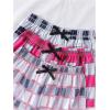 imageVerdusa Girls 3pack Plaid Print Elastic Waist Casual ShortsPink Blue Grey