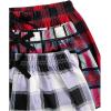 imageVerdusa Girls 3pack Plaid Print Elastic Waist Casual ShortsRed Black