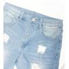 imageVerdusa Mens Raw Trim Ripped Straight Leg Casual Denim ShortsBlue