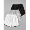 imageVerdusa Girls 3 Piece Drawstring Waist Lounge Shorts with PocketBlackGreyWhite C