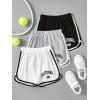 imageVerdusa Girls 3 Piece Drawstring Waist Lounge Shorts with PocketBlackGreyWhite C