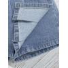 imageVerdusa Girls Pleated Button Front Denim Shorts Elastic Waist Jean SkortBlue
