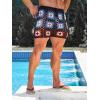 imageVerdusa Mens Colorblock Hollow Out Drawstring Waist Knit Crochet Shorts