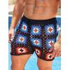 imageVerdusa Mens Colorblock Hollow Out Drawstring Waist Knit Crochet Shorts
