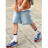 imageVerdusa Mens Frayed Raw Hem Loose Bermuda Denim ShortsLight Blue