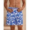imageVerdusa Mens Leopard Print Drawstring Waist Swim Trunks Beach ShortsBlue
