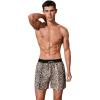 imageVerdusa Mens Leopard Print Drawstring Waist Swim Trunks Beach ShortsMulticolor